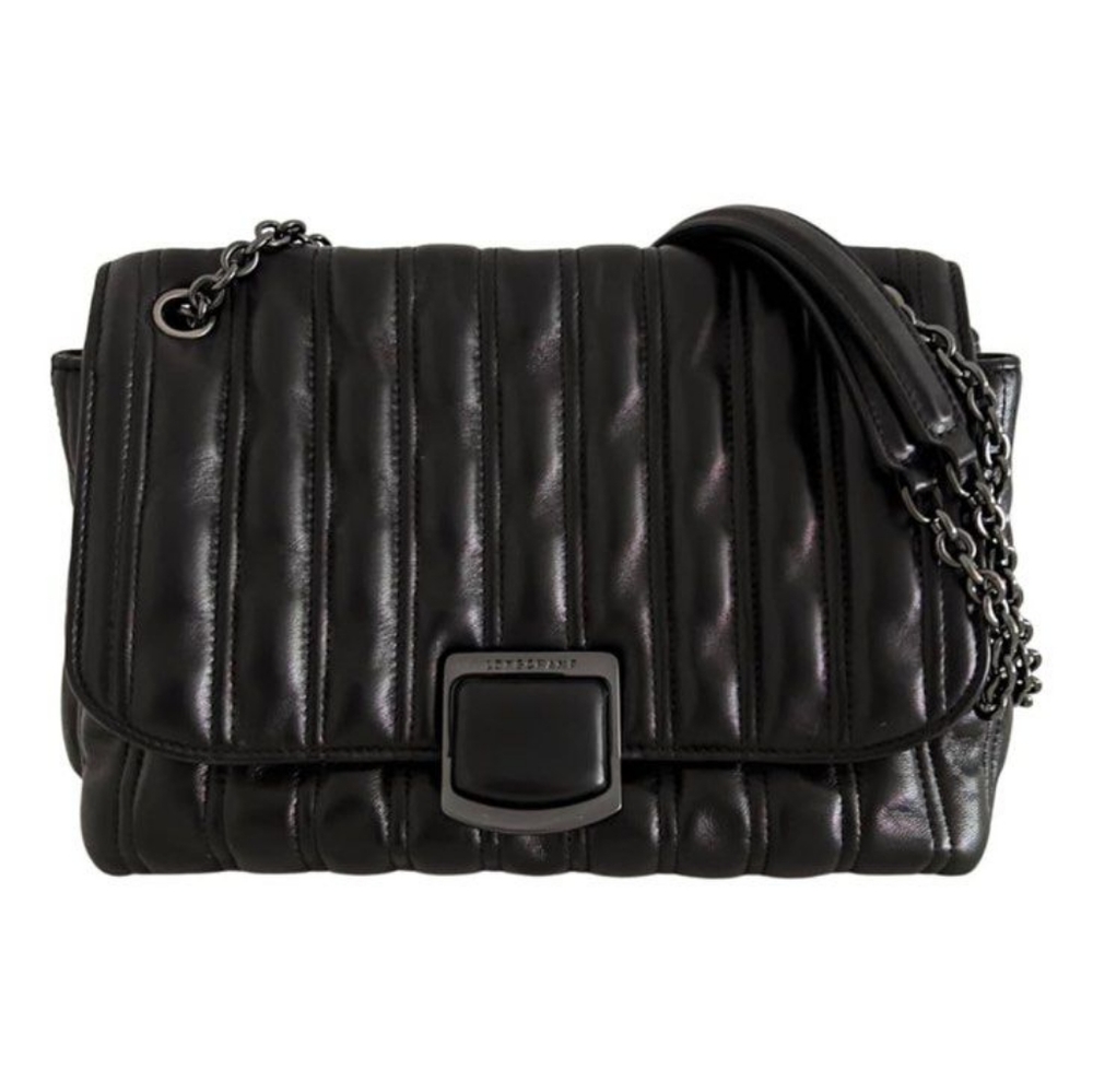 Longchamp brioche leather black bag